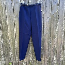 Levis Bend Over Pants Sz 16 Navy Blue High Waist Average Inseam Polyester USA