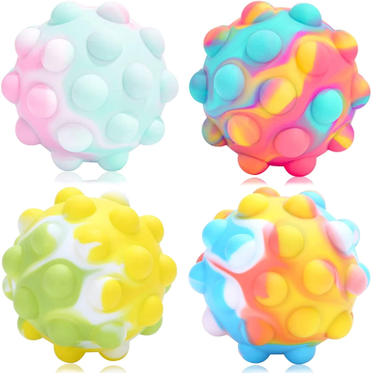  Pop Fidget Toys Its Ball Toy 4 PCS 3D Stress Balls It