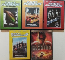 6 DVD Crime Action Vin Diesel Fast and the Furious 1/3/4/6 Chronicles of Riddick