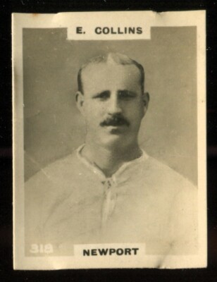 Tobacco Card, Pinnace, FOOTBALLERS, 1922, KF Type 2, E Collins, Newport, #318