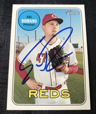 2018 Topps Heritage Sal Romano Signed Autographed Card #581 Cincinnati Reds