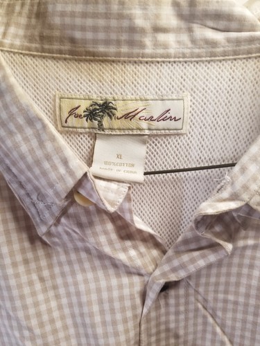 Joe Marlin Button Up Herren Hemd mit Tasche belüftet X-Large beige kariert - Bild 2 von 8