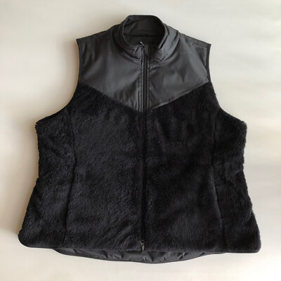 Nike Synthetic Fill Women s Reversible Faux Fur Golf Vest CK5866-010 Sz  XXL