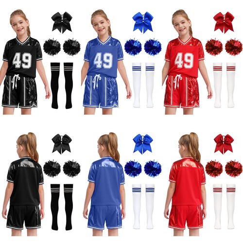Kids Girls Shirt With Bottoms Cosplay T-shirt And Shorts Sport Dress Up Party - 第 2/28 張圖片