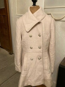 guess double breasted peacoat