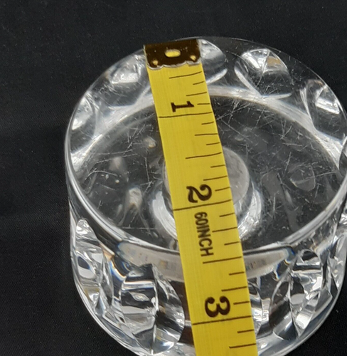 Vintage Pair of Orrefors Candle Holders Clear Glass Pair Signed Numbered 2 1/2" - Picture 11 of 11