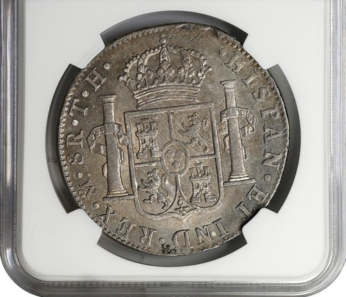 Mexico Charles IV Silver 8 Reales 1807 Mo TH Mexico City Mint. NGC AU-58 - Picture 4 of 6