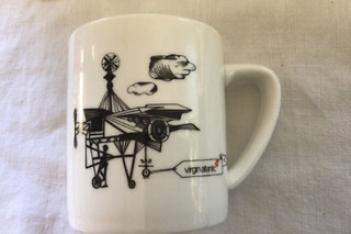 Virgin Atlantic Coffee Mug Flying Machines & Cranky Clouds Robert Welch Designer