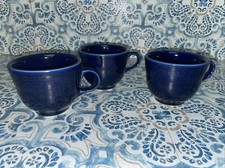 Fiesta Blue Teacups Homer Laughlin HLC Fiestaware Tea Coffee Mug Set Of 3