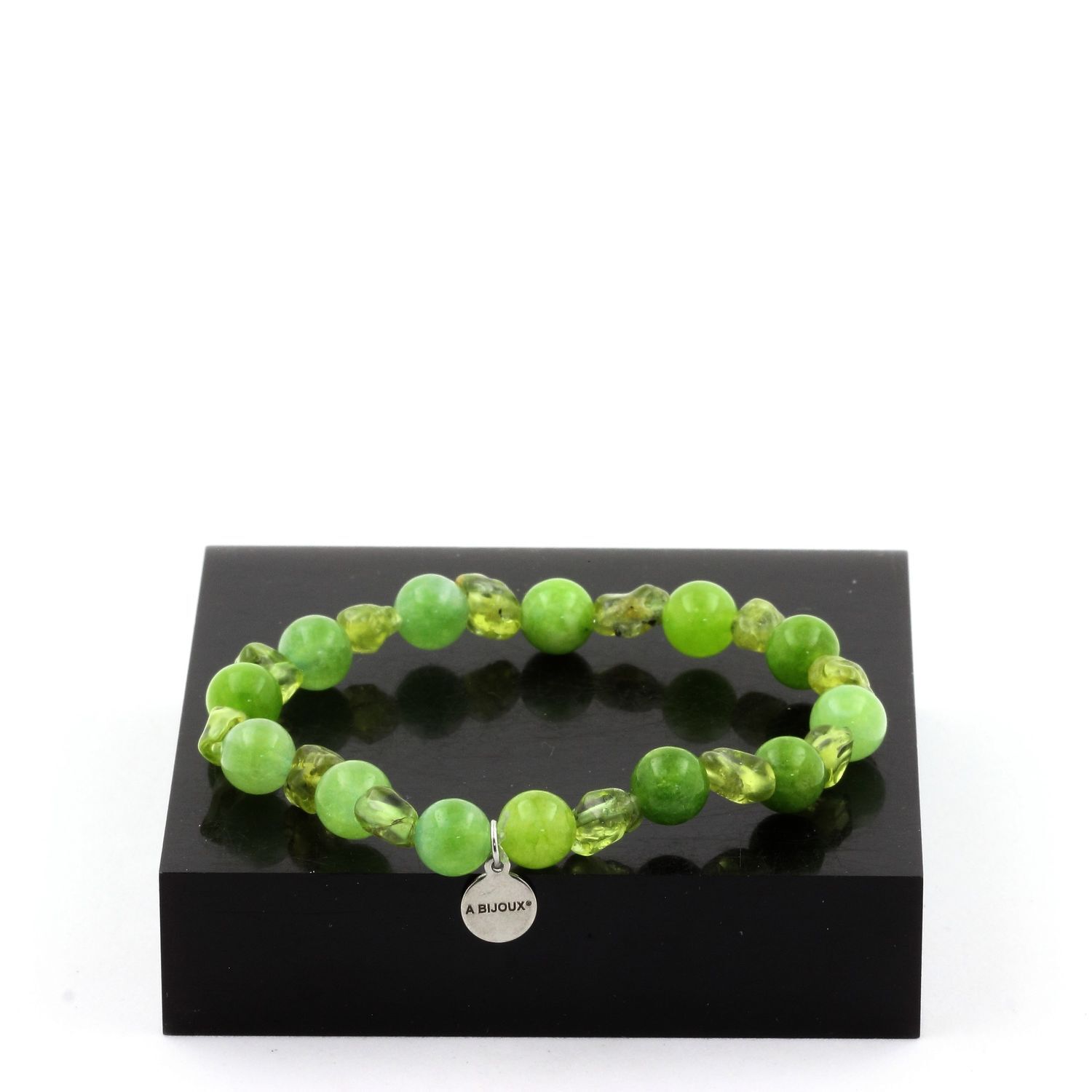 Bracelet Péridot de Myanmar de prestige et perles précieuses pour femme