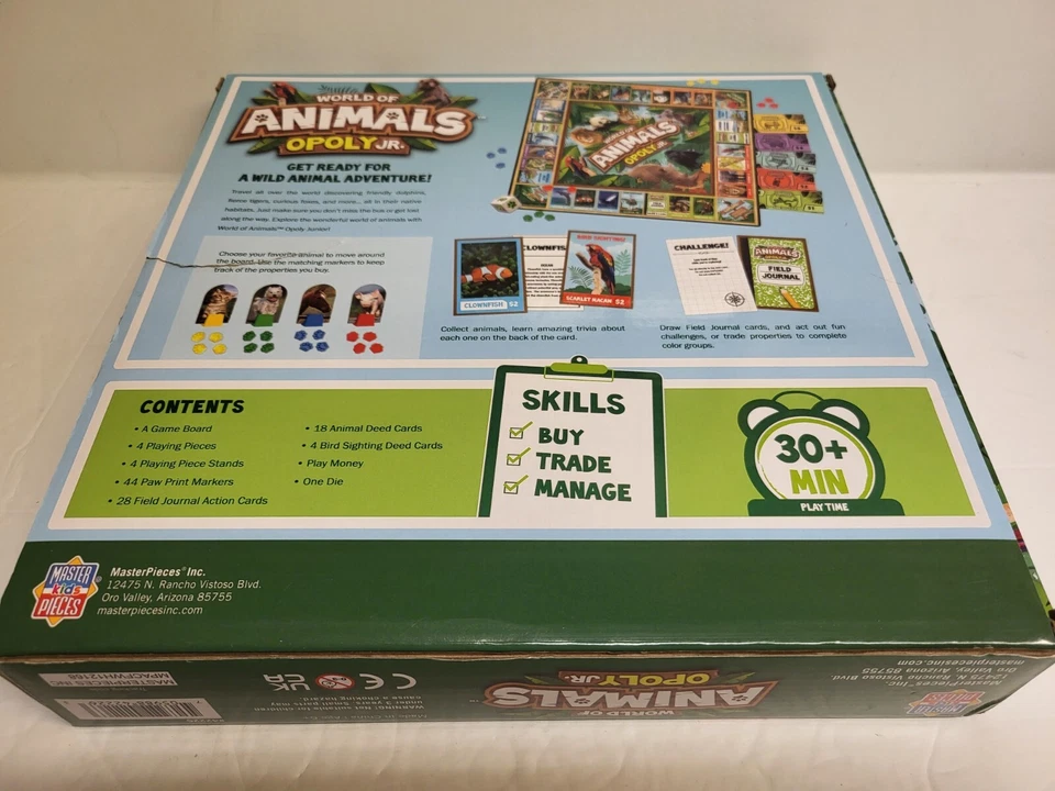 MasterPieces World of Animals Opoly Junior - Board Game for Kids - Image 4 of 4