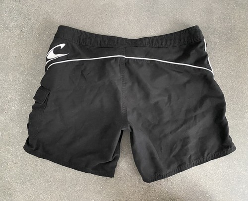 O'neill board shorts black w/ white piping women's sz 5 - Picture 7 of 9