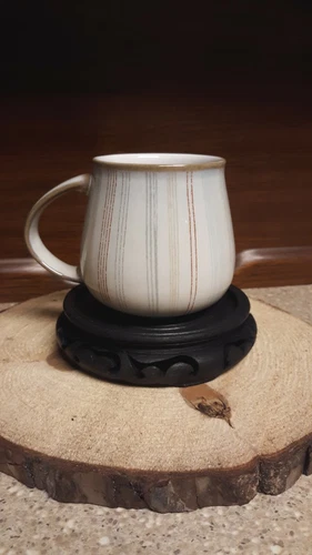 Denby Langley Mist Falls Stripes Stoneware Coffee Mug England