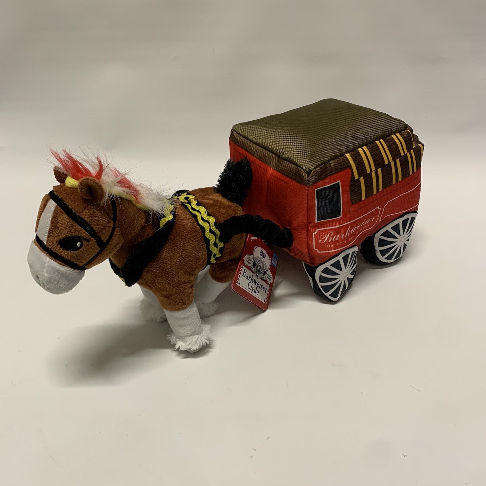 🐶 NWT Bark Box Dog Toy Barkweiser Clydesdale Horses Budwe