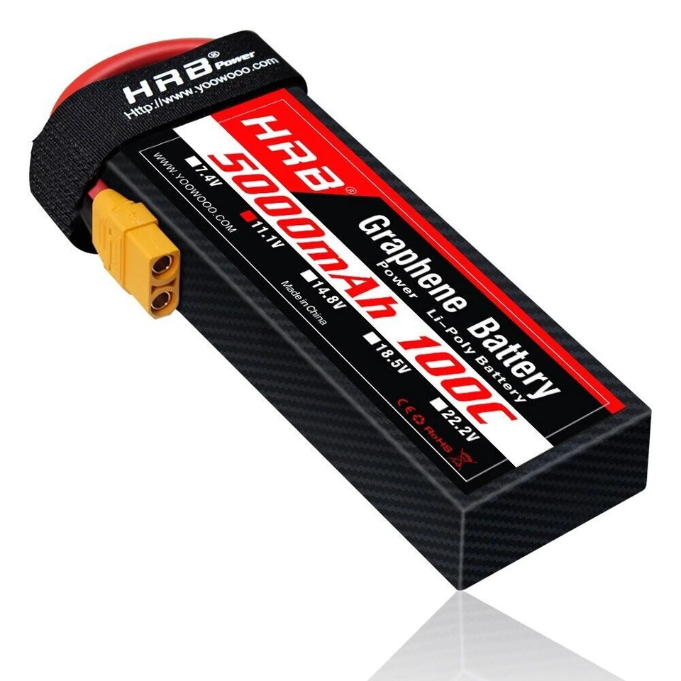 2x HRB 11,1V 3S 5000mAh XT90 Lipo Akku für RC Hubschrauber Drohne Truck Auto LKW - Bild 3 von 4