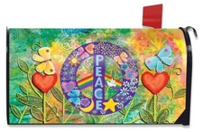 Peace Floral Magnetic Mailbox Cover Everdyay Standard Briarwood Lane