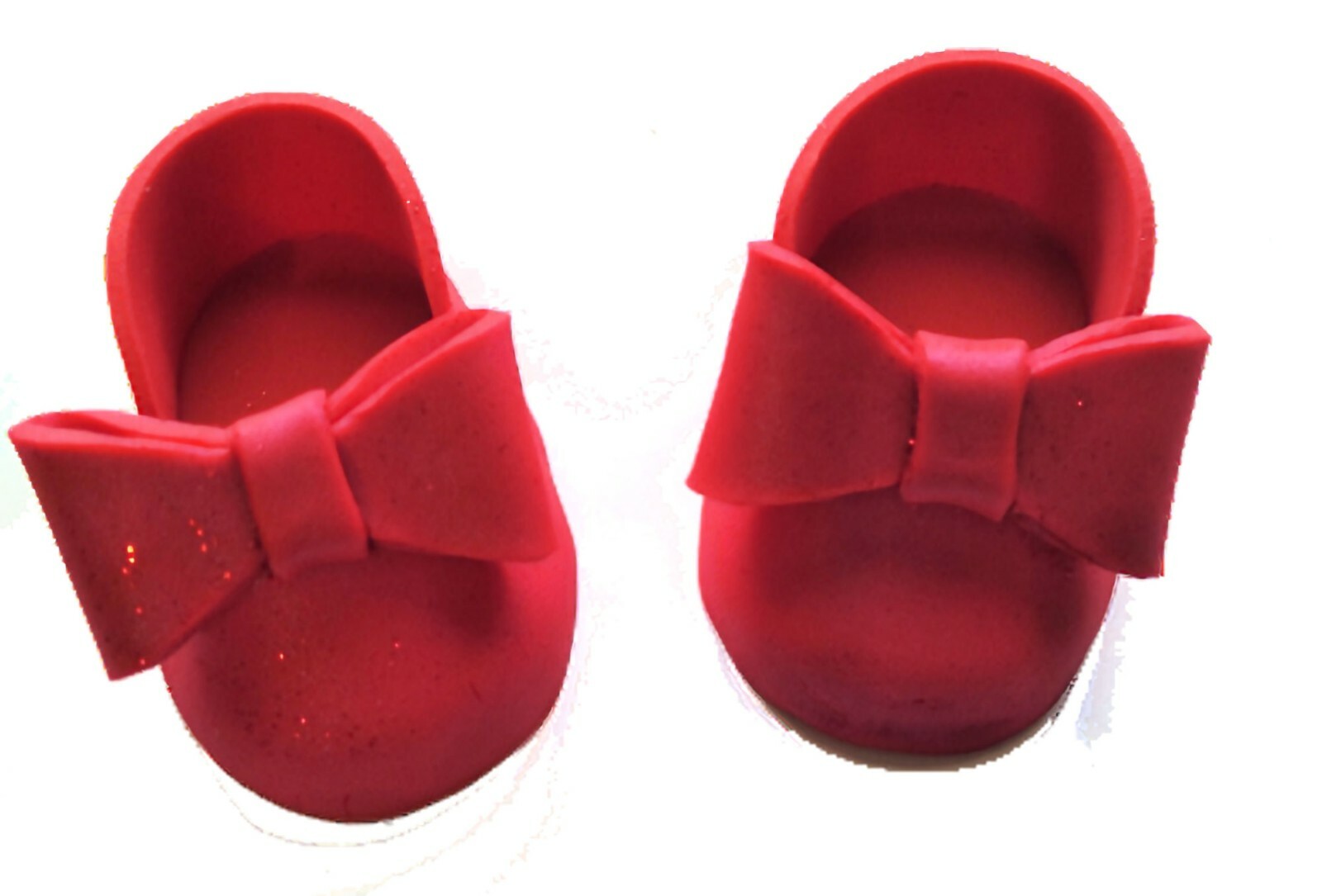 3d edible fondant baby girl shoes
