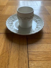 6 Wedgwood embossed queensware saucers