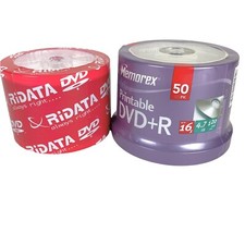 50 Memorex DVD+R 50 Ridata DVD Printable Sealed