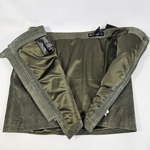 Blank NYC Size 28 Medium Womens Green Zip Suede Leather Skirt in High Altitude - Picture 6 of 14