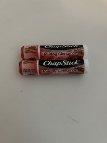 CHAPSTICK HOLIDAY CINNAMON HTF oggetto da collezione nuovo e sigillato lotto di 2