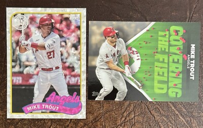 2024 TOPPS SERIES 2 ANGELS MIKE TROUT 1989 ALL-STAR SILVER FOIL +COVERING FIELD