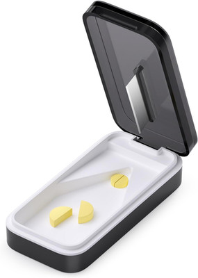 Pill Cutter With Removable Silicone Pad Sharp Blade Tablet Splitter
