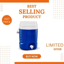 Majestic Blue Portable Cooler - 2 Gallons of Refreshing Beverage Storage