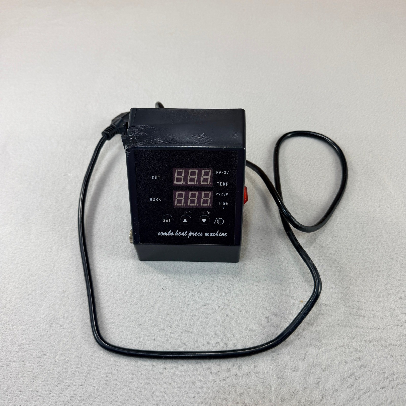 Digital Controller for Combo Heat Press Machine 4-Pin Replacement Unit Black