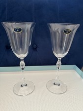 Set Of Two Bohemia Crystal Flutes Champagne/Prosecco Glasses