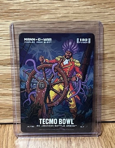 Bo Jackson Battle Arena Tecmo Bowl - ALT ART 8-Bit Mann-O-War (Charles Mann)