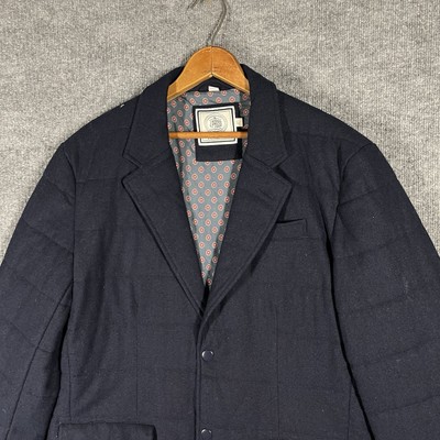 J. Press Quilted Sport Coat Blazer Jacket Mens Size Large Wool