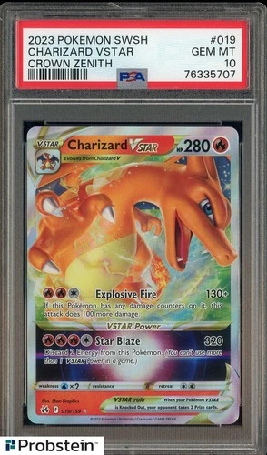 2023 Pokemon SWSH Crown Zenith #019 Charizard VSTAR PSA 10 GEM MINT