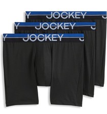 Jockey Men s Underwear Infinite Cool Microfiber Boxer Brief 3 Pack Black Large
