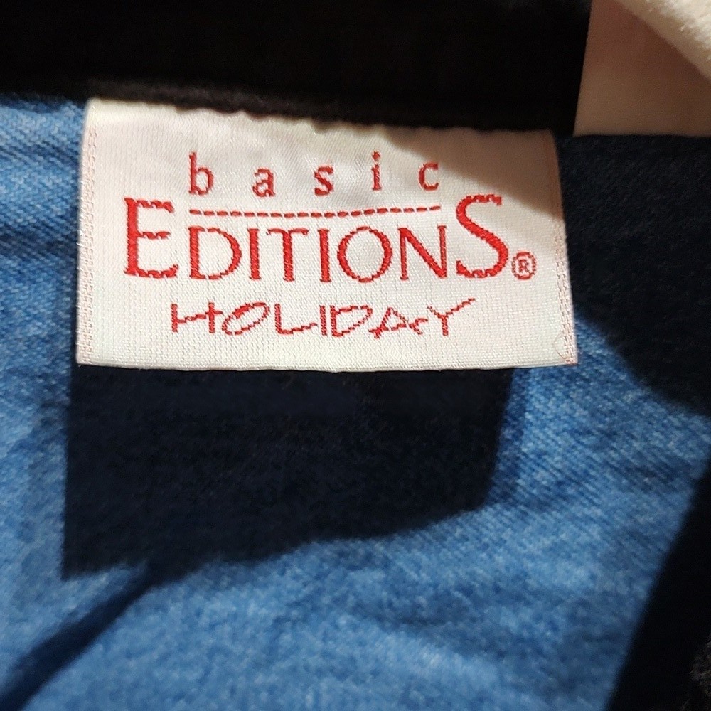 Basic Editions Holiday Denim Button Down Top Size… - image 4