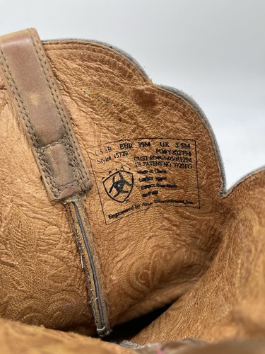 Ariat Heritage Western Cowgirl Brown Bomber Leather Boots Style 15729 Women’s 8B - Picture 13 of 14