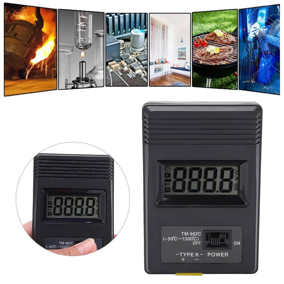 Thermomètre numérique LCD sonde température type K haute précision portable - Photo 3/4
