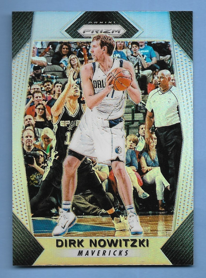 DIRK NOWITZKI 2017-18 PANINI PRIZM SILVER #91 MAVERICKS STAR NBA HOF!!