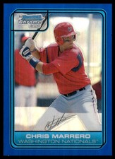 2006 Bowman Chrome Draft Picks & Prospects Blue Refractors Chris Marrero 052/199