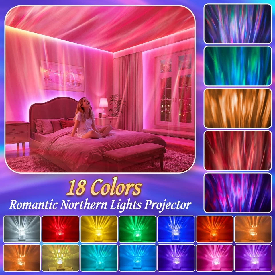 Northern Lights Projector Christmas Gifts for Teen Girls, 18 Colors Galaxy Proje - Image 2 of 4