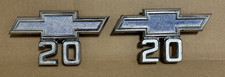 1972 Chevrolet 20 Step Van Front Fender Bowtie Emblems Badge Blue