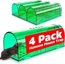2 Pack Humane Mouse Traps Live Catch & Release No Kill Rat Mice Trap Reusable