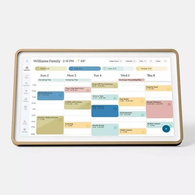 Skylight Calendar 2 15'' WiFi Smart Digital Touchscreen Antique Brass Excellent