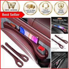 Compact Red Car Seat Gap Filler 2-Pack with Phone Holder - Easy Installation