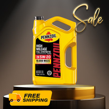 [FASH SALE] Pennzoil High Mileage Full Synthetic 5W-20 Engine Oil 5 Quart 18.38 per gallon