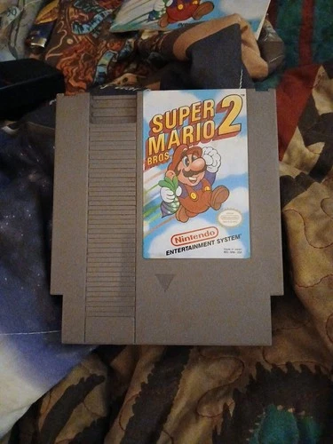 Super Mario Bros. 2 Authentic Nintendo NES EXMT+ game cart w manual & dust cover