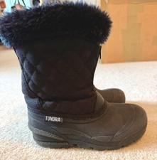 Tundra Snowdrift-MS Boots Kids Size 13 Black Winter Lined Water Resistant