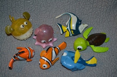 Mcdonald's Finding Nemo Happy Meal 2003 Lot Near Complete Set Of 7 Gently Used