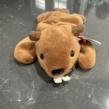 Ty Bucky Beanie Baby Beaver Beanbag Plush 1995 PVC