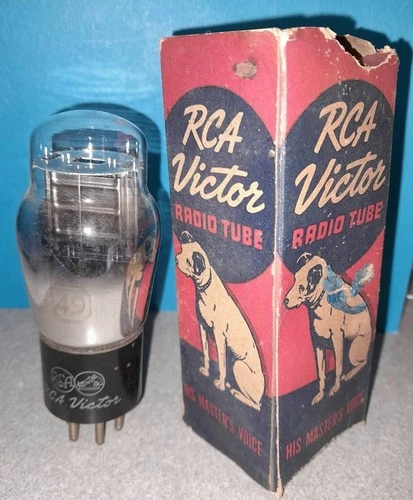 RCA Victor Type 49 Radio Audio Amplifier Vacuum Tube in original box Vintage